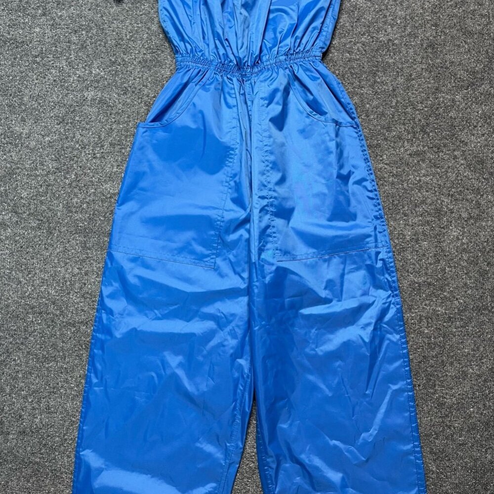 Iykenmail Womens Xiu Na Suit Jumpsuit Blue Pockets Sleeveless Jogger M New - Picture 4 of 8